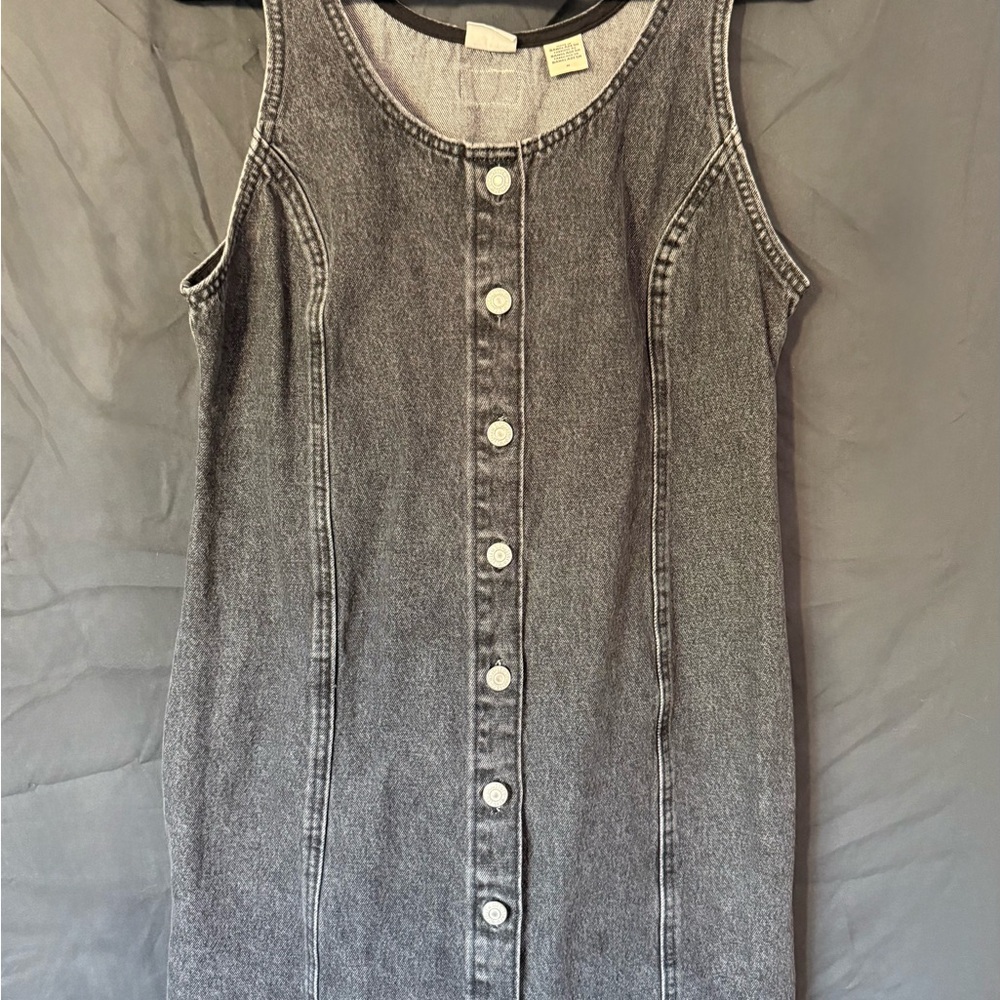 Levi's Black Denim Button-Down Mini Dress